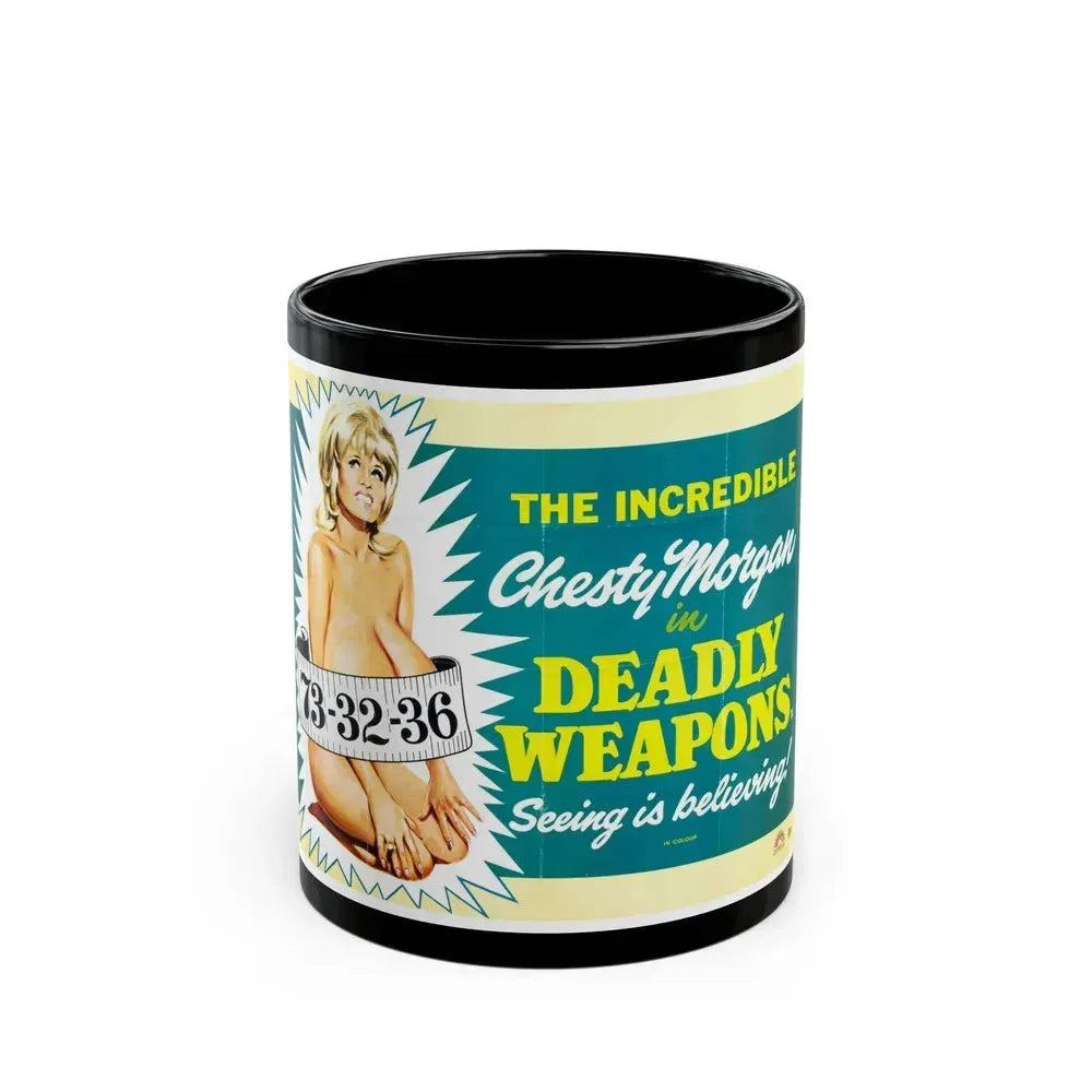 DEADLY WEAPONS (2) 1974 Movie Poster - Black Coffee Mug 11oz - Go Mug Yourself