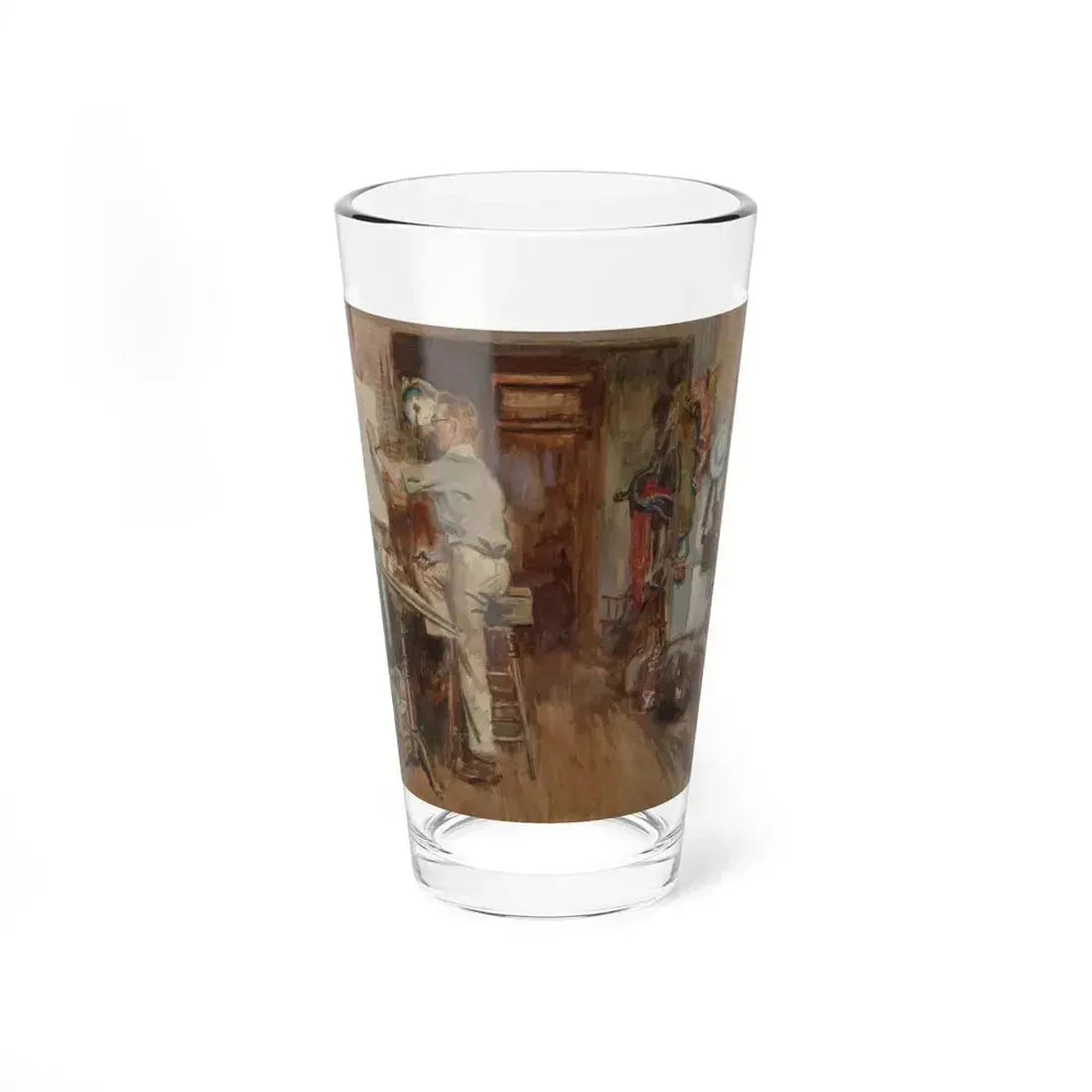 Dean Cornwell Painting in his Studio, 1920 - Pint Glass 16oz 16oz - Go Mug Yourself