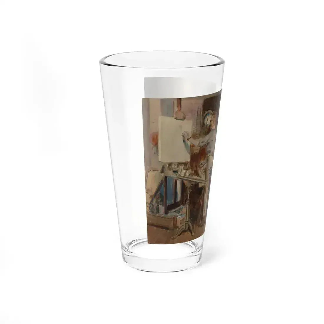 Dean Cornwell Painting in his Studio, 1920 - Pint Glass 16oz - Go Mug Yourself