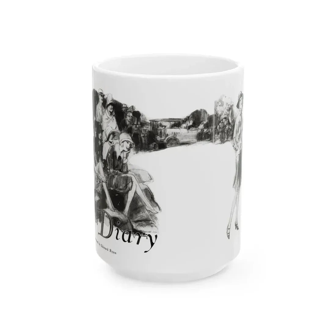 Dear Diary (1), Redbook magazine, December 1926 - White Coffee Mug 15oz - Go Mug Yourself