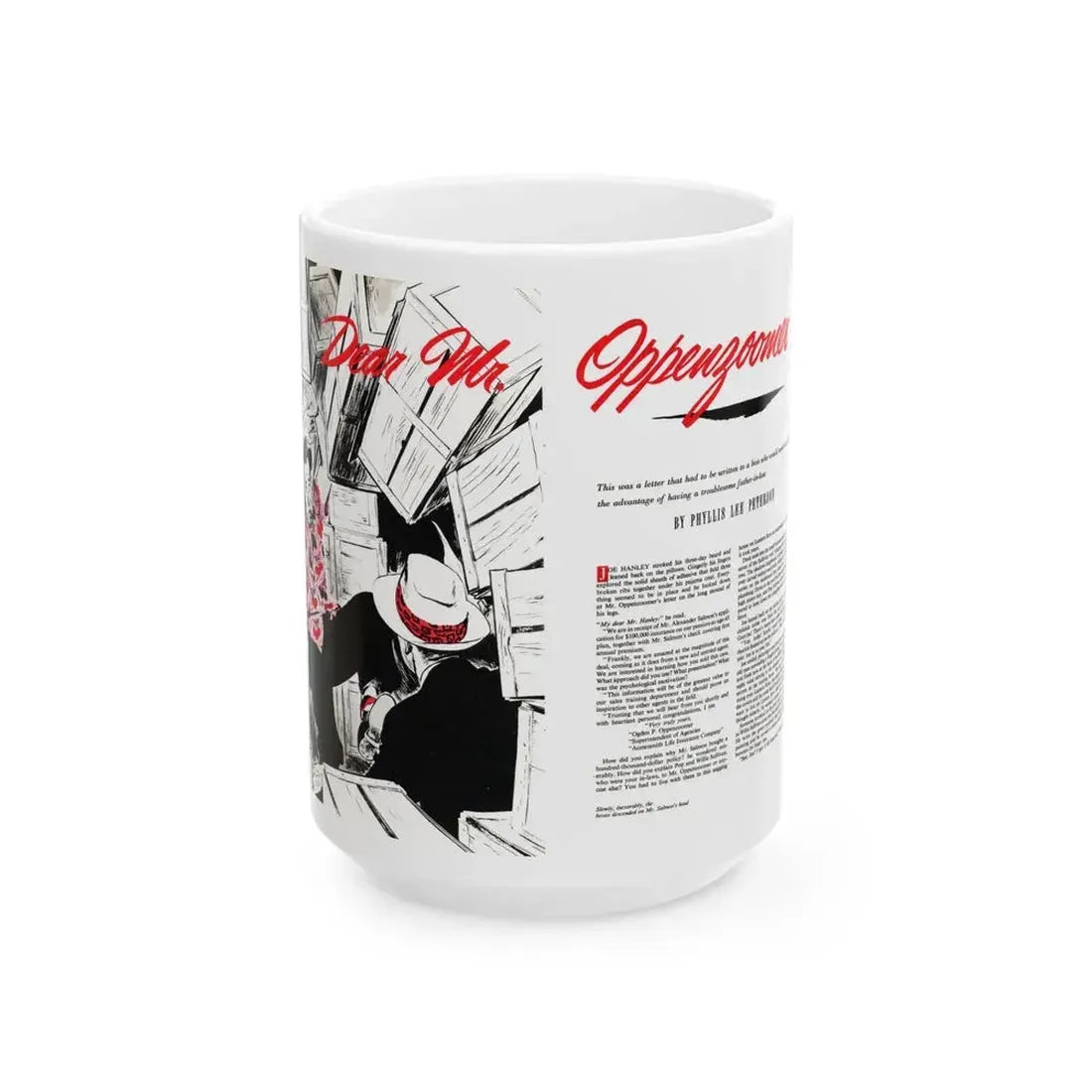 Dear Mr. Oppenzoomer, The American Magazine, December 1952 - White Coffee Mug 15oz - Go Mug Yourself