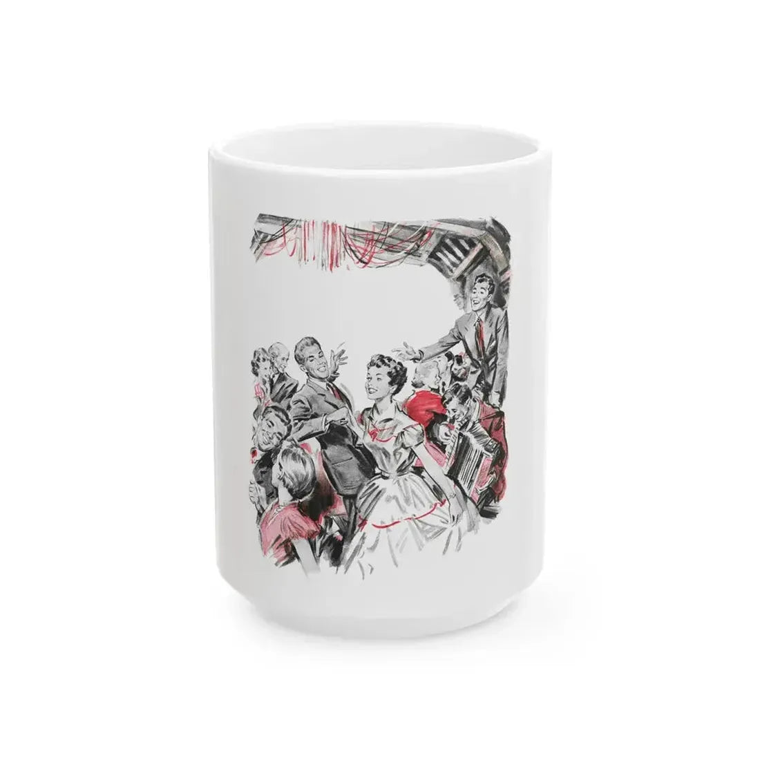 Dear Stranger by Elizabeth Hoy (1), Woman's Illustrated magazine, 1956 - White Coffee Mug 15oz - Go Mug Yourself