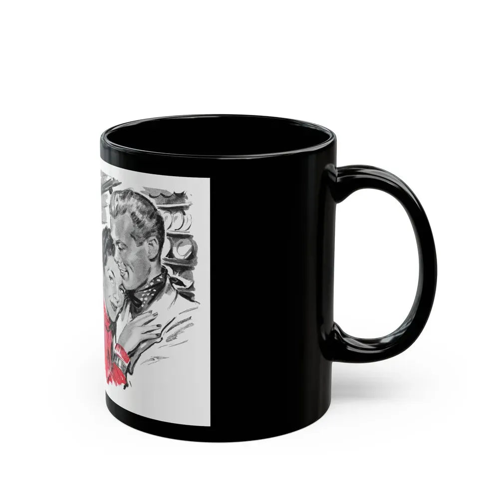 Dear Stranger by Elizabeth Hoy (2), Woman's Illustrated magazine, 1956 - Black Coffee Mug - Go Mug Yourself