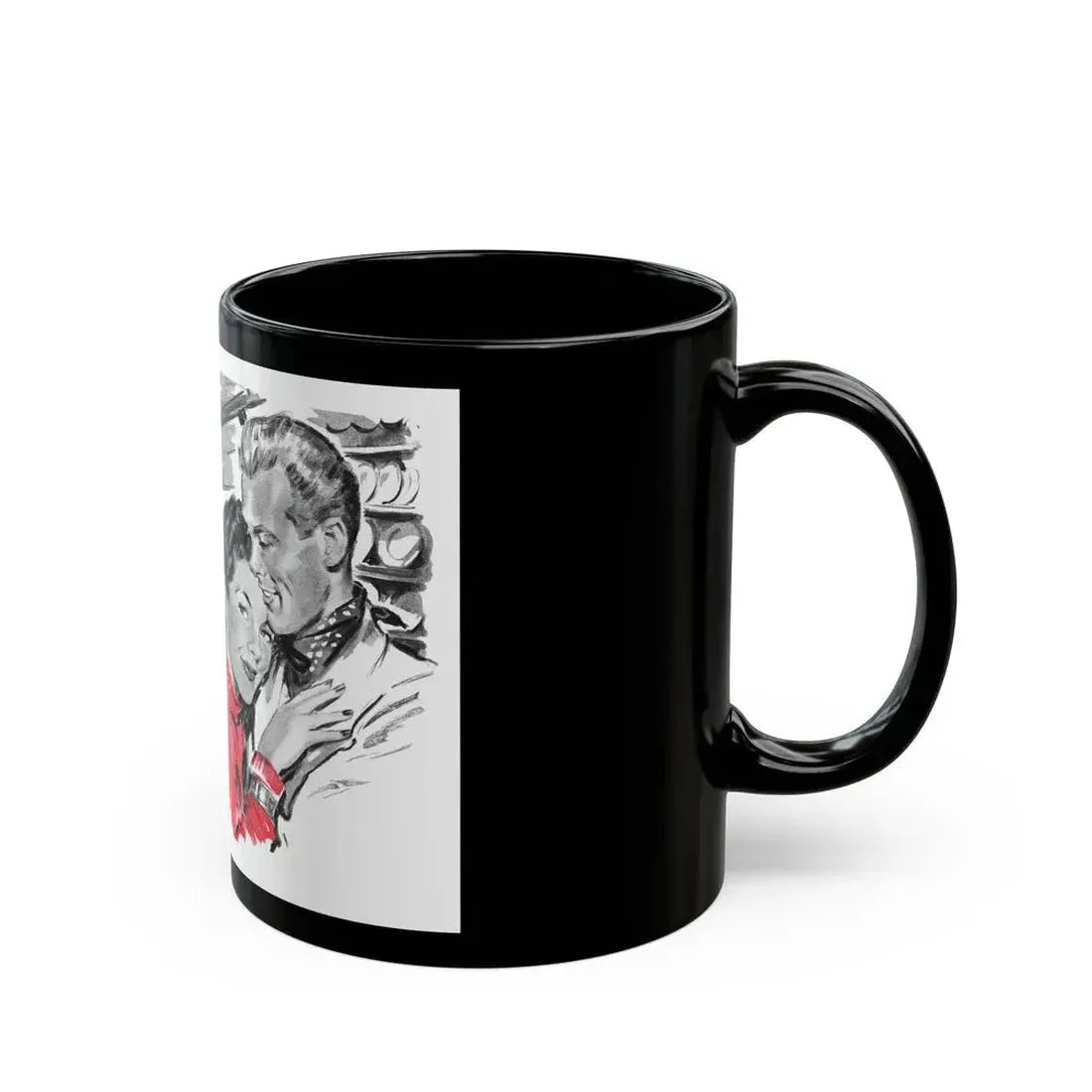 Dear Stranger by Elizabeth Hoy (2), Woman's Illustrated magazine, 1956 - Black Coffee Mug - Go Mug Yourself