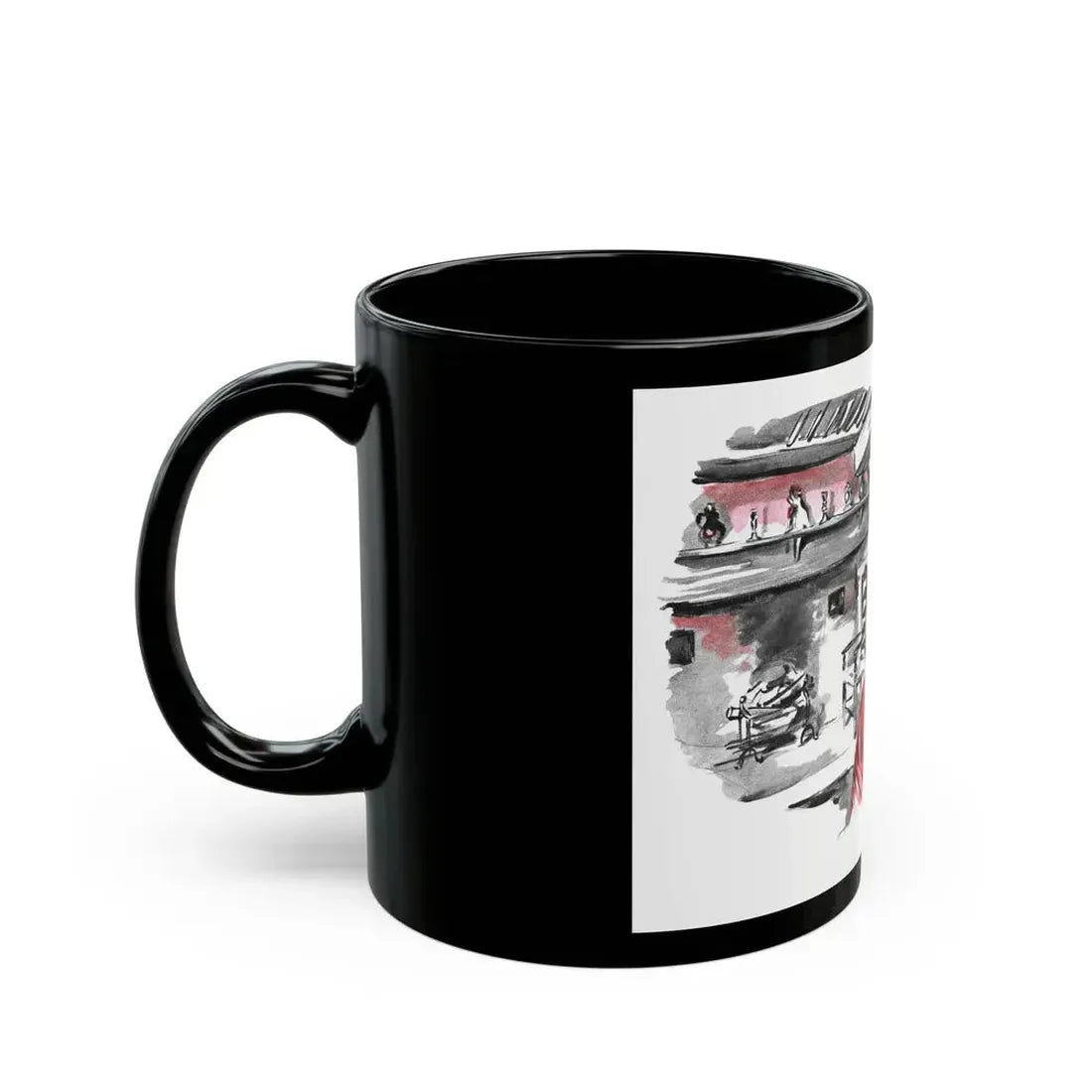 Dear Stranger by Elizabeth Hoy (2), Woman's Illustrated magazine, 1956 - Black Coffee Mug - Go Mug Yourself
