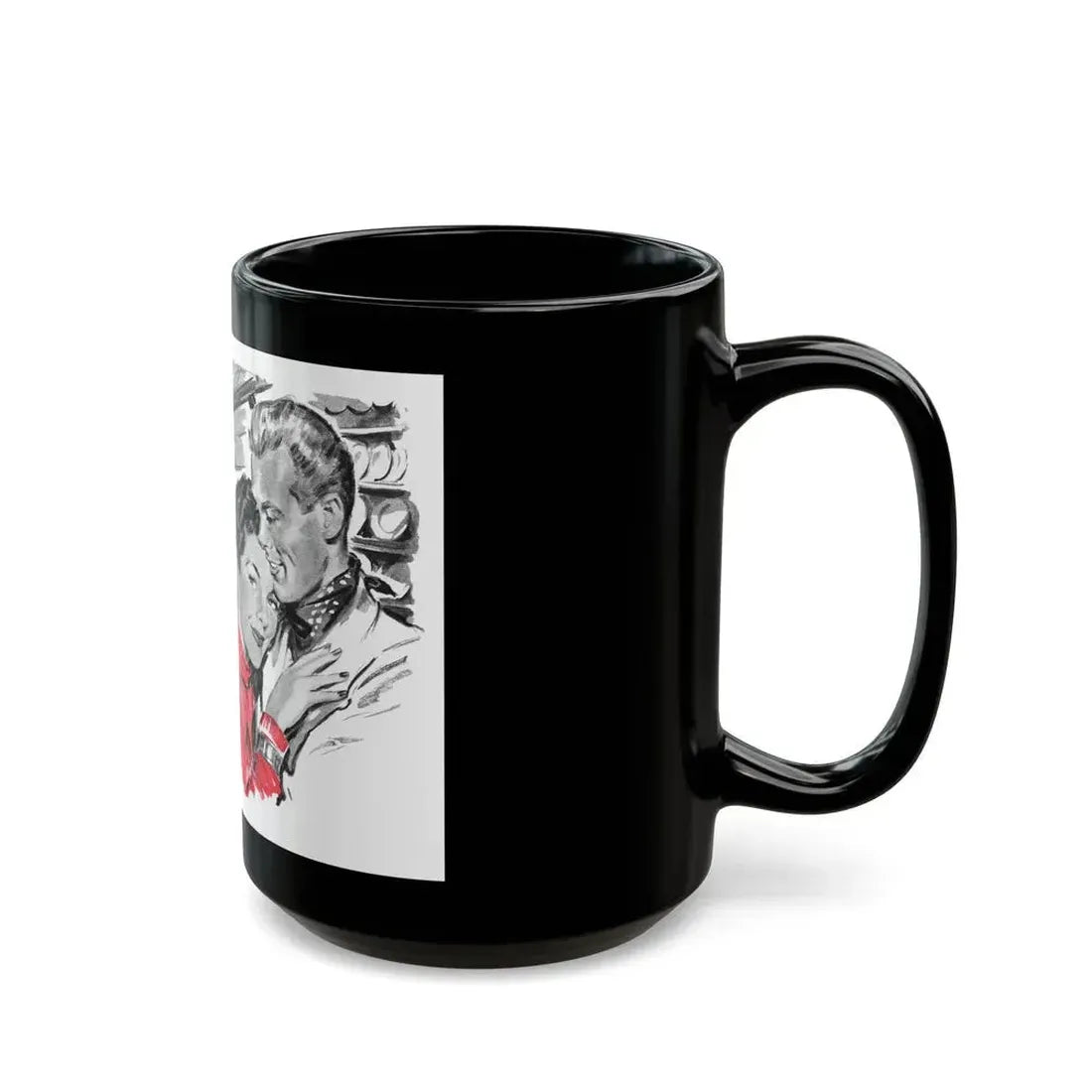 Dear Stranger by Elizabeth Hoy (2), Woman's Illustrated magazine, 1956 - Black Coffee Mug - Go Mug Yourself