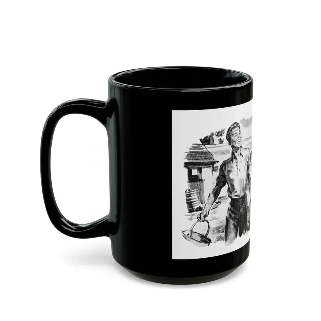 Dear Stranger by Elizabeth Hoy (3), Woman's Illustrated magazine, 1956 - Black Coffee Mug - Go Mug Yourself