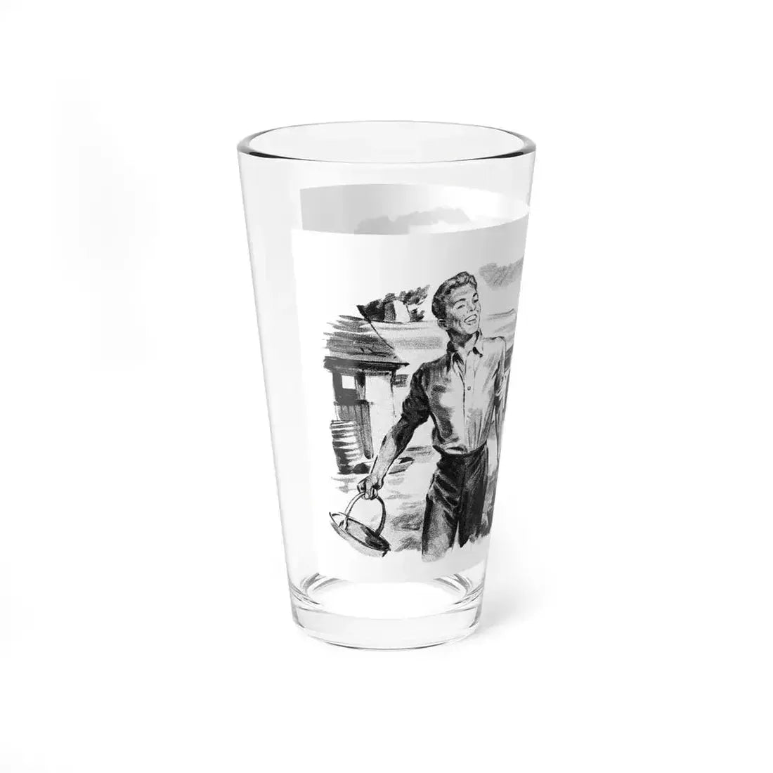 Dear Stranger by Elizabeth Hoy (3), Woman's Illustrated magazine, 1956 - Pint Glass 16oz - Go Mug Yourself