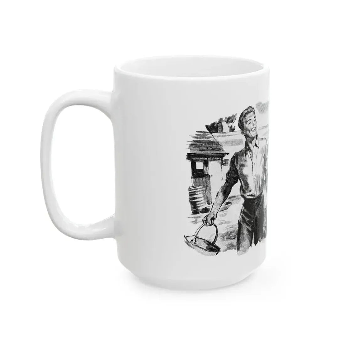 Dear Stranger by Elizabeth Hoy (3), Woman's Illustrated magazine, 1956 - White Coffee Mug - Go Mug Yourself