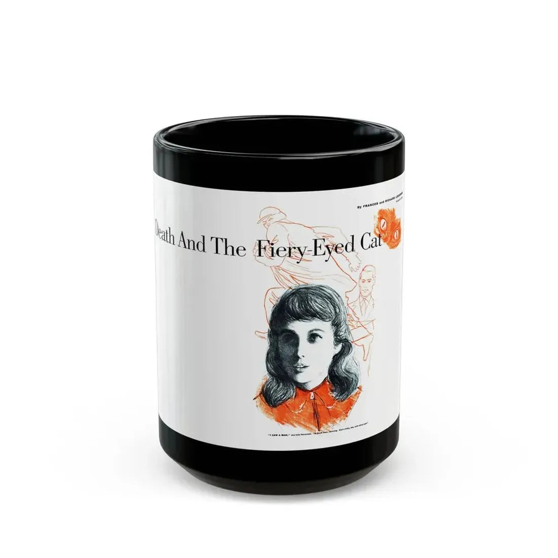 Death and the Fiery-Eyed Cat, This Week Magazine, December 7, 1958 - Black Coffee Mug 15oz - Go Mug Yourself