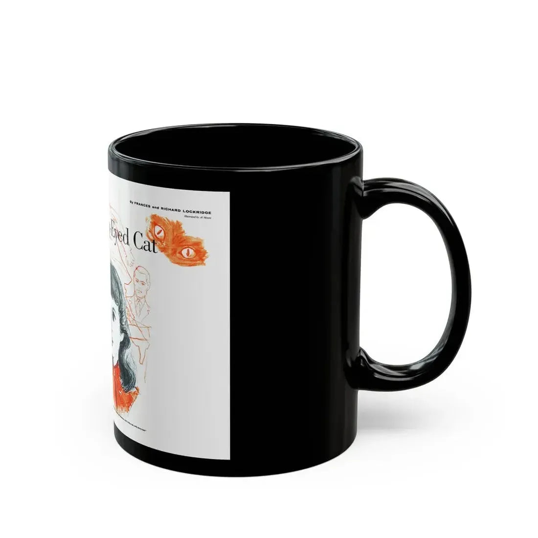 Death and the Fiery-Eyed Cat, This Week Magazine, December 7, 1958 - Black Coffee Mug - Go Mug Yourself