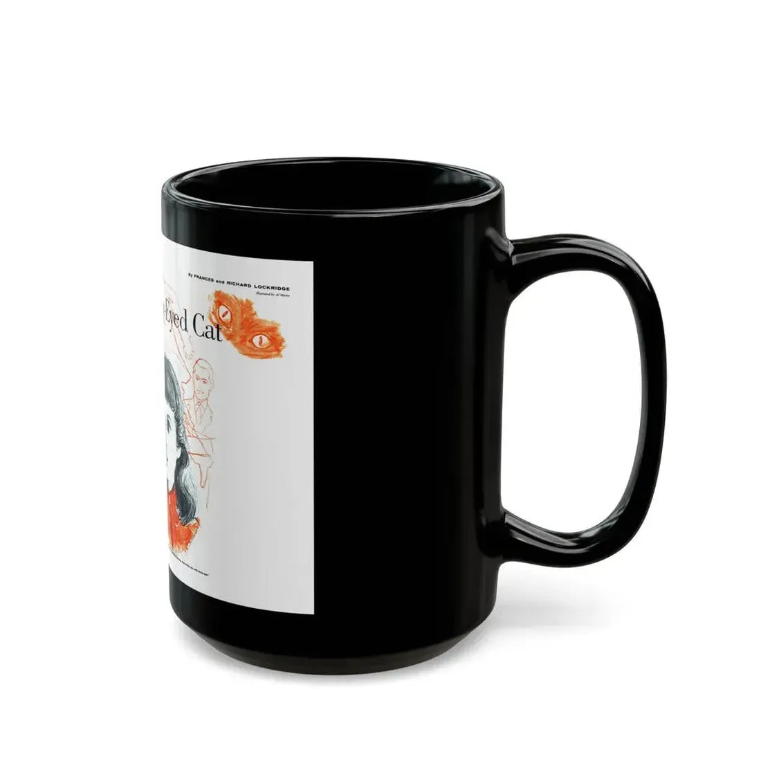 Death and the Fiery-Eyed Cat, This Week Magazine, December 7, 1958 - Black Coffee Mug - Go Mug Yourself