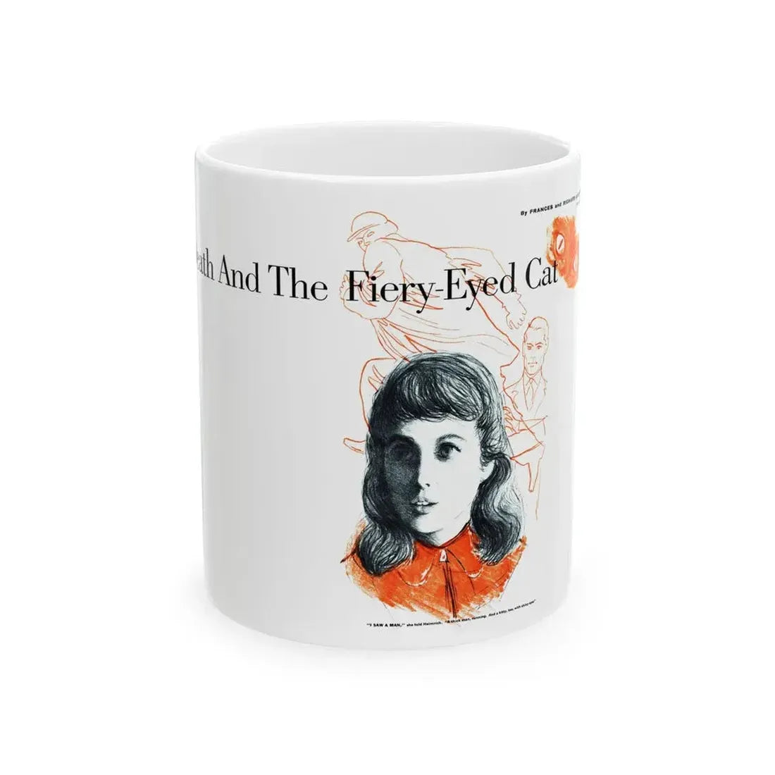Death and the Fiery-Eyed Cat, This Week Magazine, December 7, 1958 - White Coffee Mug 11oz - Go Mug Yourself