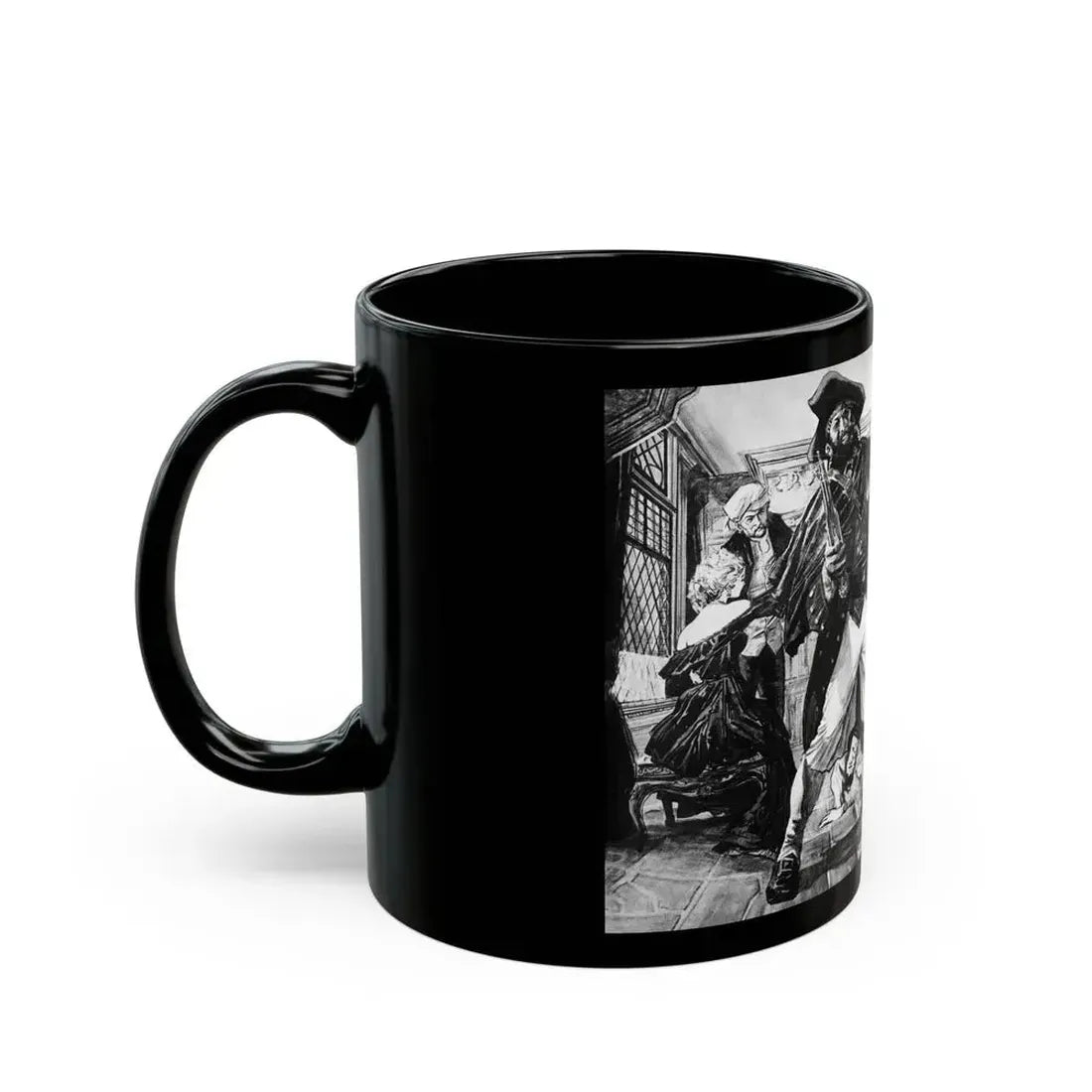Death at the Black Lion Inn, Adventure, April 1959 - Black Coffee Mug - Go Mug Yourself
