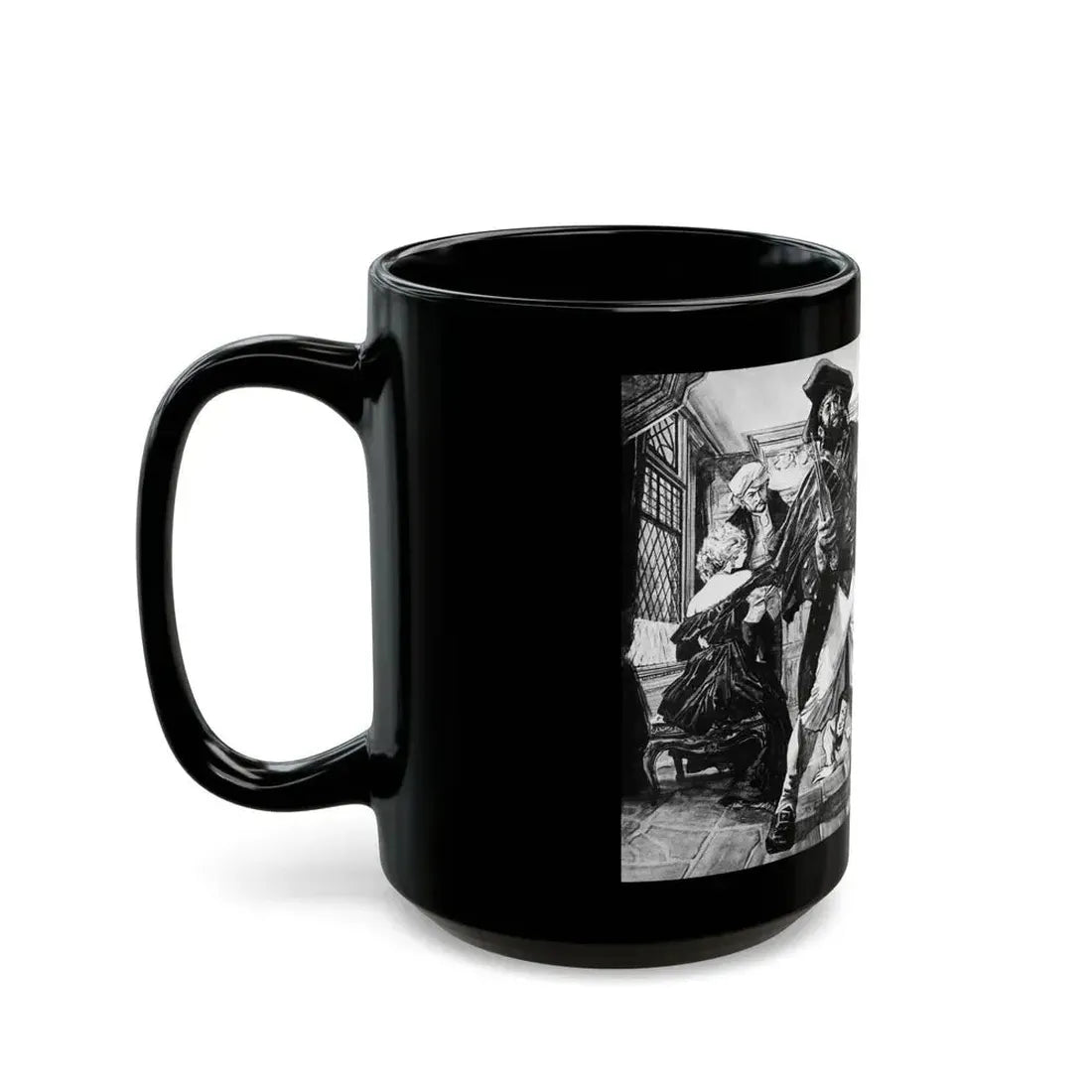 Death at the Black Lion Inn, Adventure, April 1959 - Black Coffee Mug - Go Mug Yourself