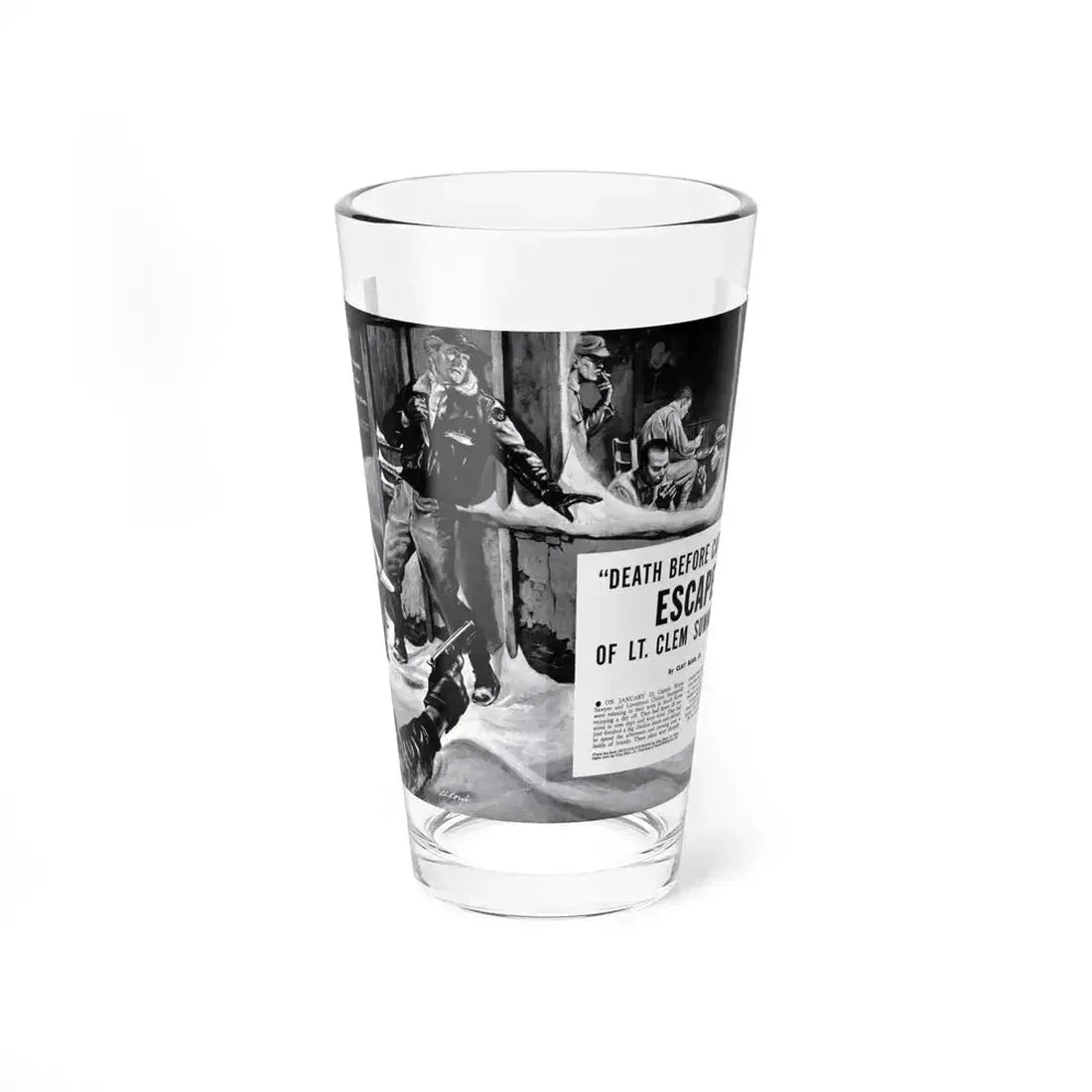 Death Before Capture', Action for Men, May 1960 - Pint Glass 16oz 16oz - Go Mug Yourself