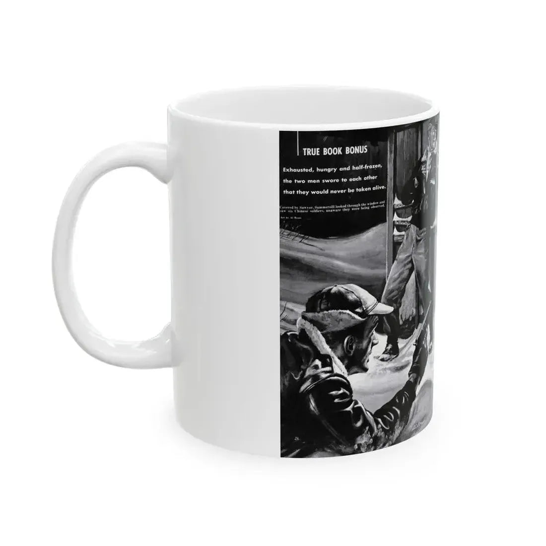 Death Before Capture', Action for Men, May 1960 - White Coffee Mug - Go Mug Yourself