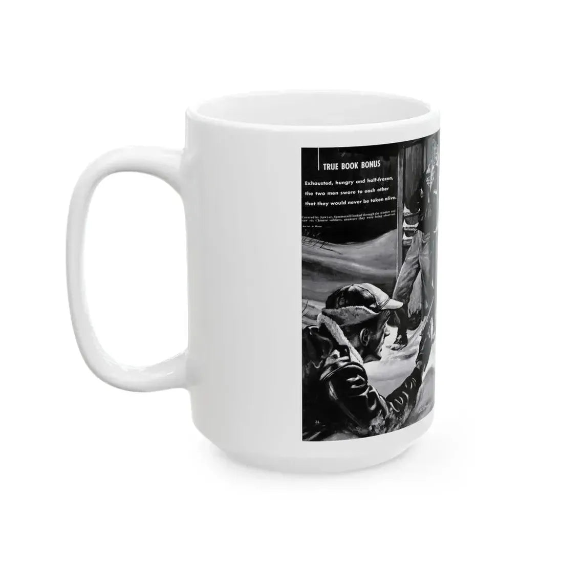 Death Before Capture', Action for Men, May 1960 - White Coffee Mug - Go Mug Yourself