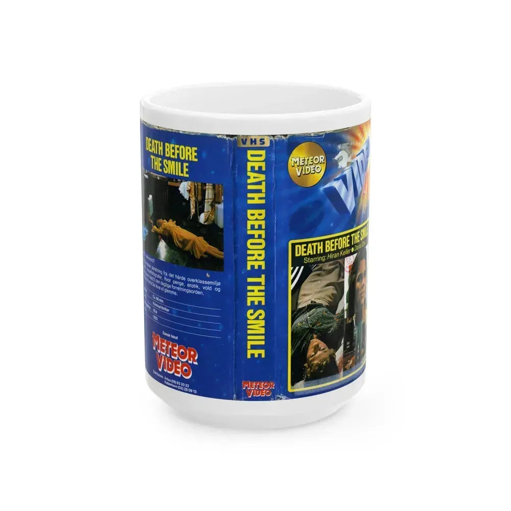 DEATH BEFORE THE SMILE (VHS COVER) - White Coffee Mug 15oz - Go Mug Yourself