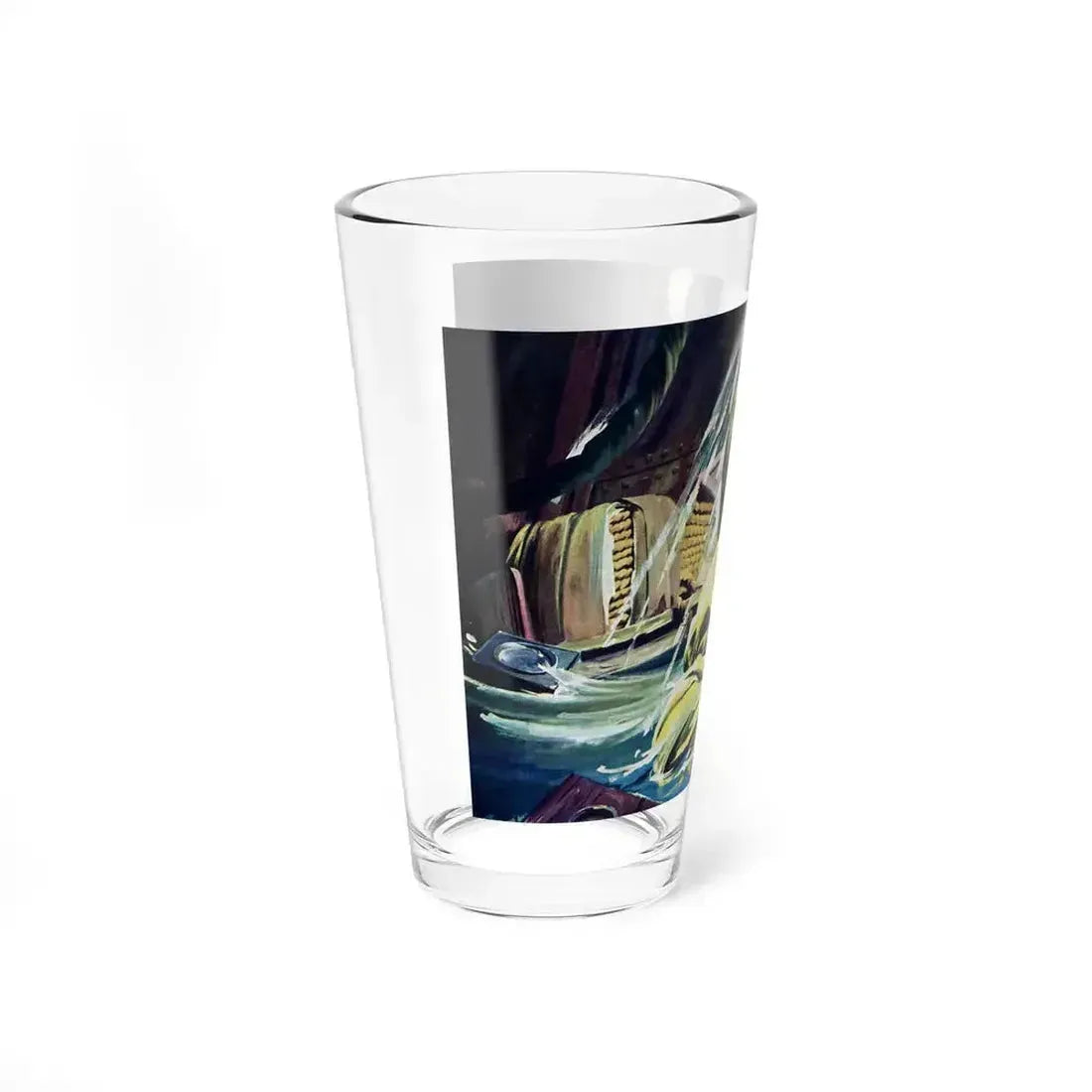 Death Below Decks by Brian Cleeve, The Saturday Evening Post, 1957 - Pint Glass 16oz - Go Mug Yourself