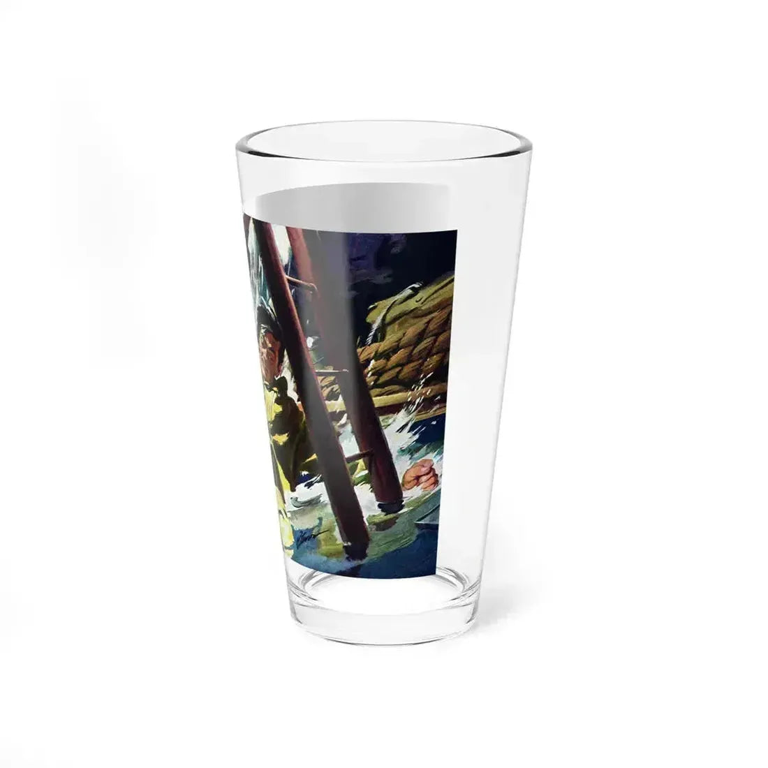 Death Below Decks by Brian Cleeve, The Saturday Evening Post, 1957 - Pint Glass 16oz - Go Mug Yourself