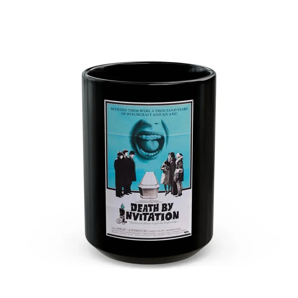 DEATH BY INVITATION 1971 Movie Poster - Black Coffee Mug 15oz - Go Mug Yourself