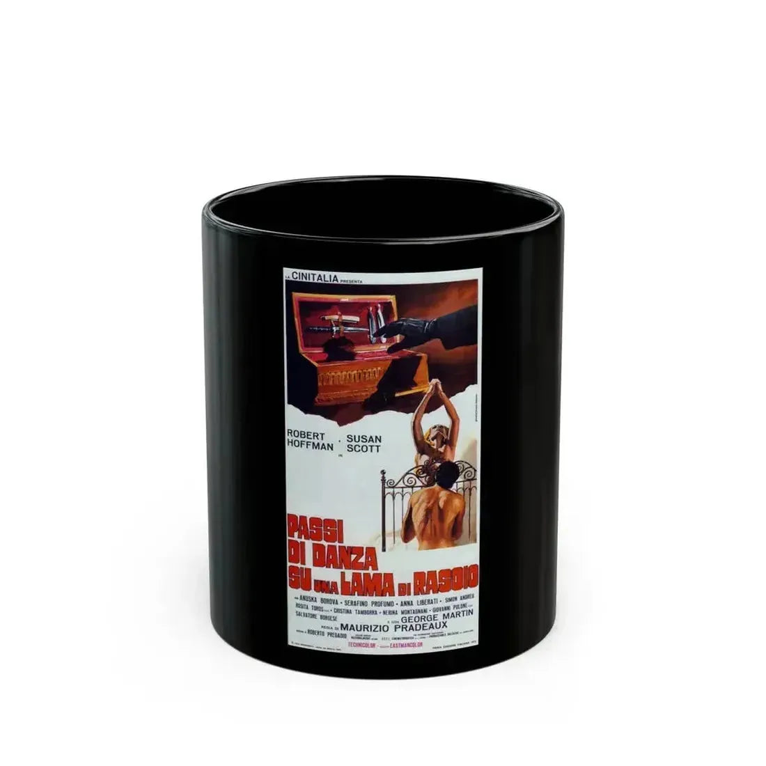 DEATH CARRIES A CANE 1973 Movie Poster - Black Coffee Mug 11oz - Go Mug Yourself