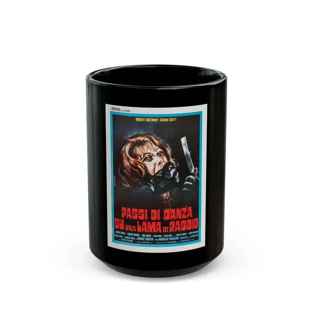 DEATH CARRIES A CANE (ITALIAN) 1973 Movie Poster - Black Coffee Mug 15oz - Go Mug Yourself