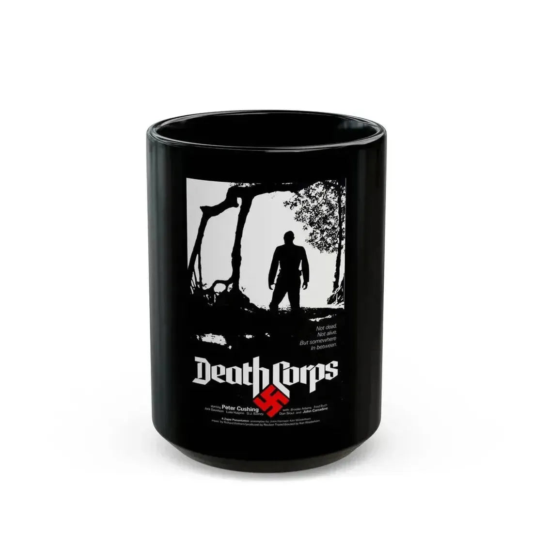 DEATH CORPS (SHOCK WAVES) 1977 Movie Poster - Black Coffee Mug 15oz - Go Mug Yourself