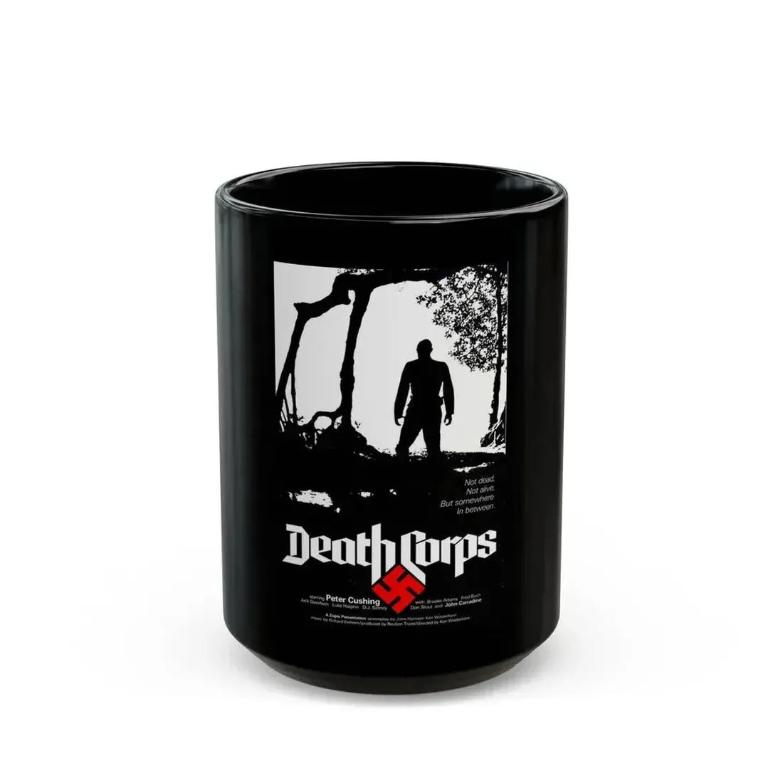 DEATH CORPS (SHOCK WAVES) 1977 Movie Poster - Black Coffee Mug 15oz - Go Mug Yourself