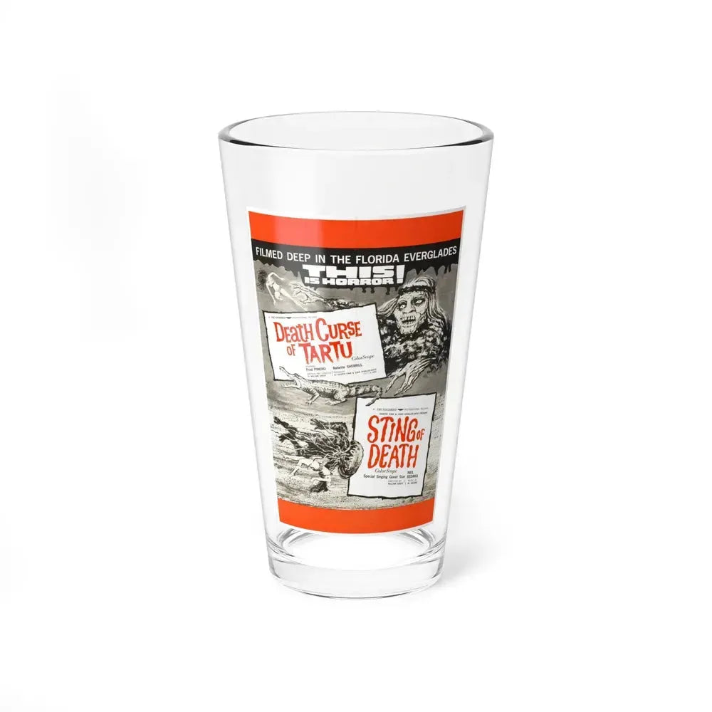 DEATH CURSE OF TARTU + STING OF DEATH 1966 Movie Poster - Pint Glass 16oz 16oz - Go Mug Yourself