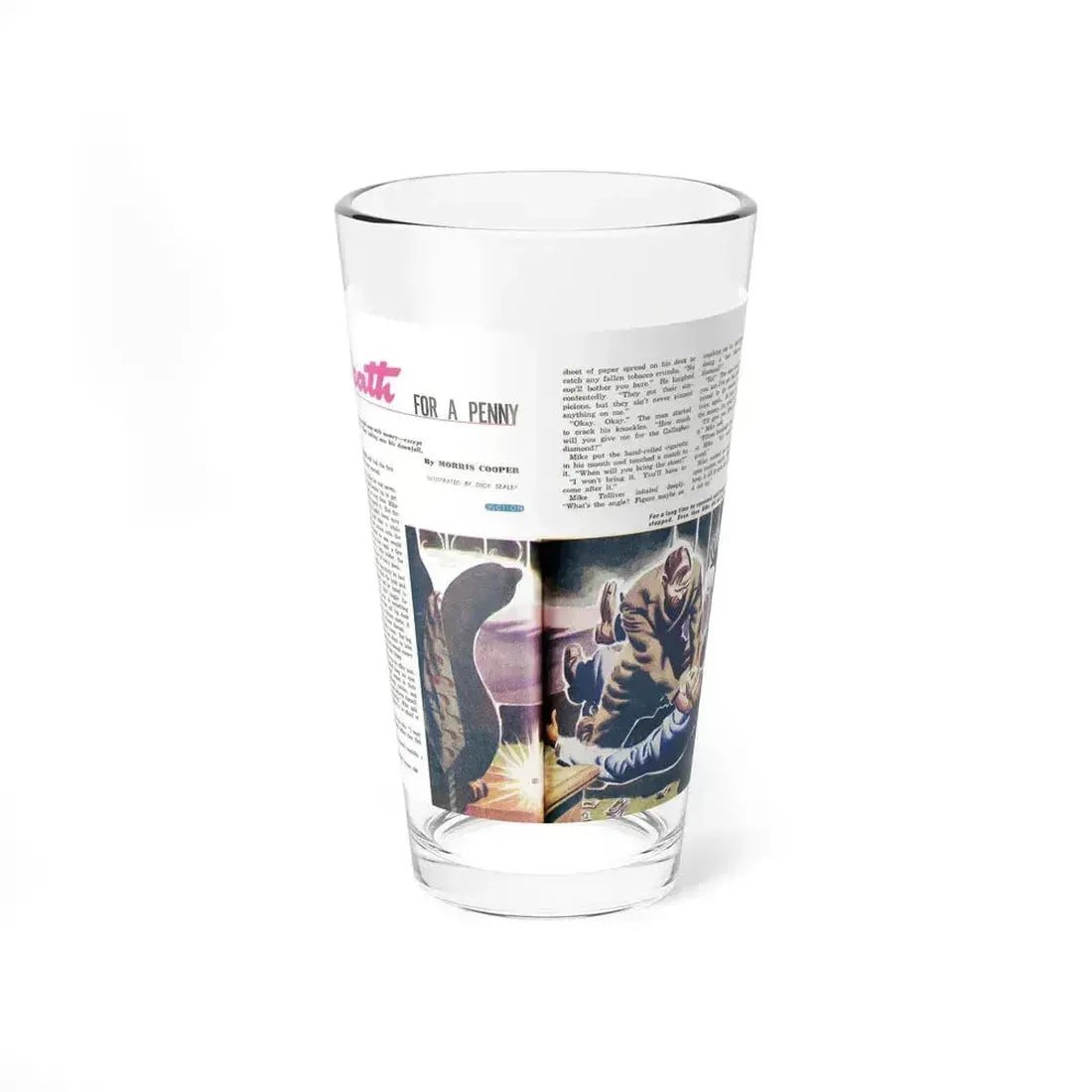 Death for a Penny, Man Junior, October 1948 - Pint Glass 16oz 16oz - Go Mug Yourself