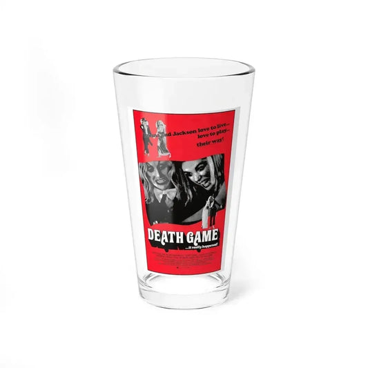 DEATH GAME 1977 Movie Poster - Pint Glass 16oz 16oz - Go Mug Yourself