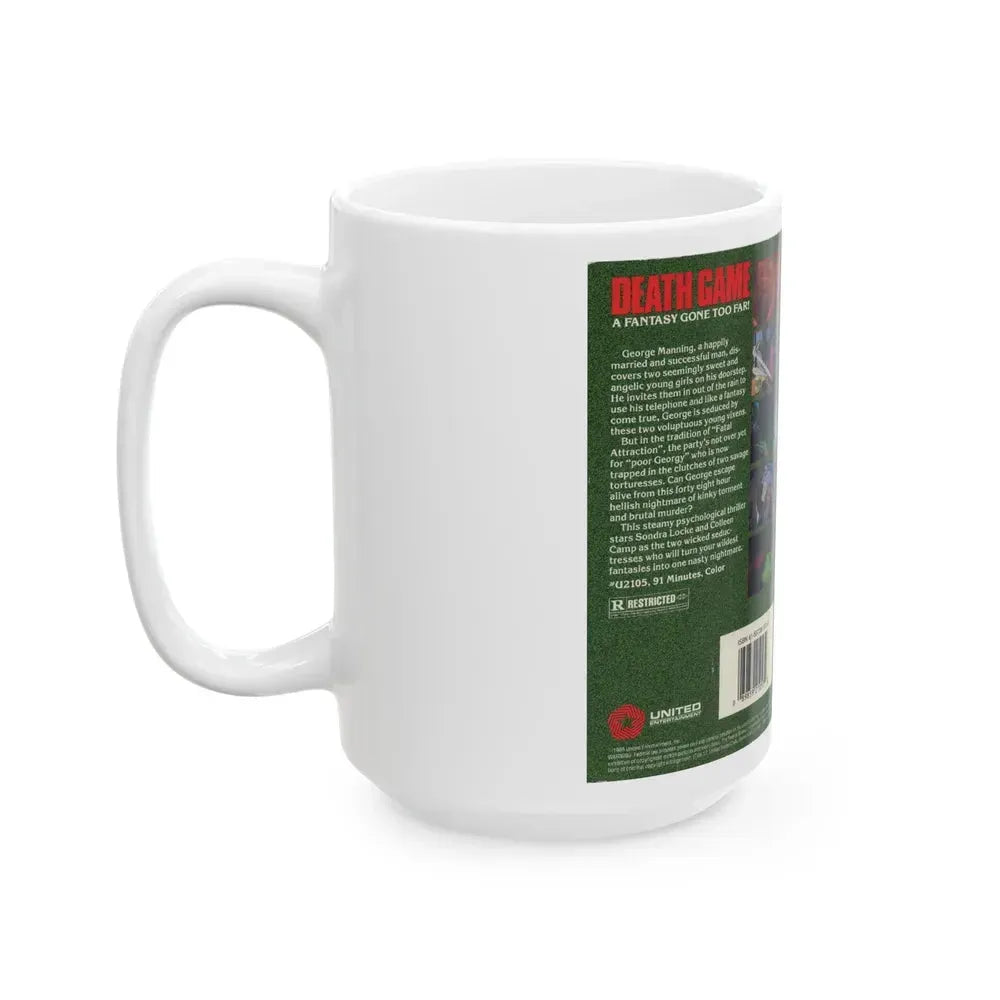 DEATH GAME (VHS COVER) - White Coffee Mug - Go Mug Yourself