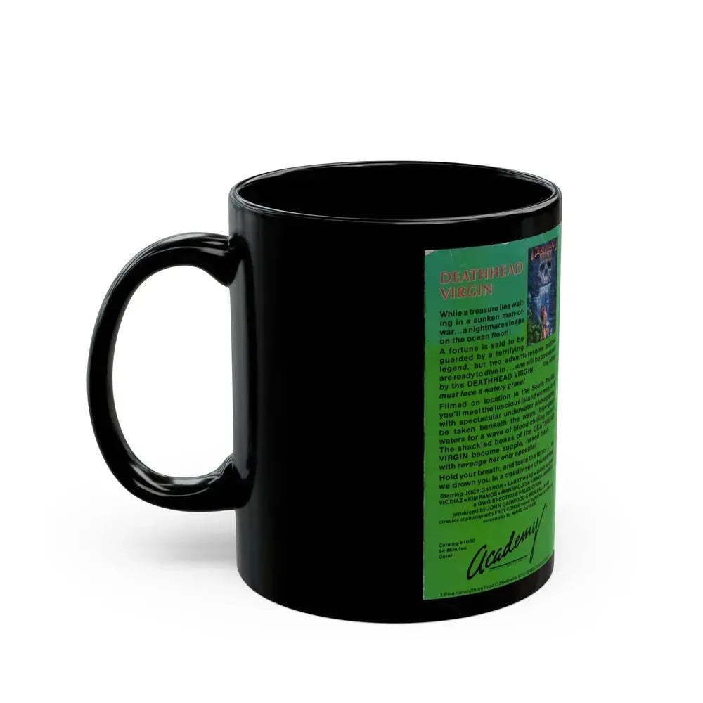 DEATH HEAD VIRGIN (VHS COVER) - Black Coffee Mug - Go Mug Yourself