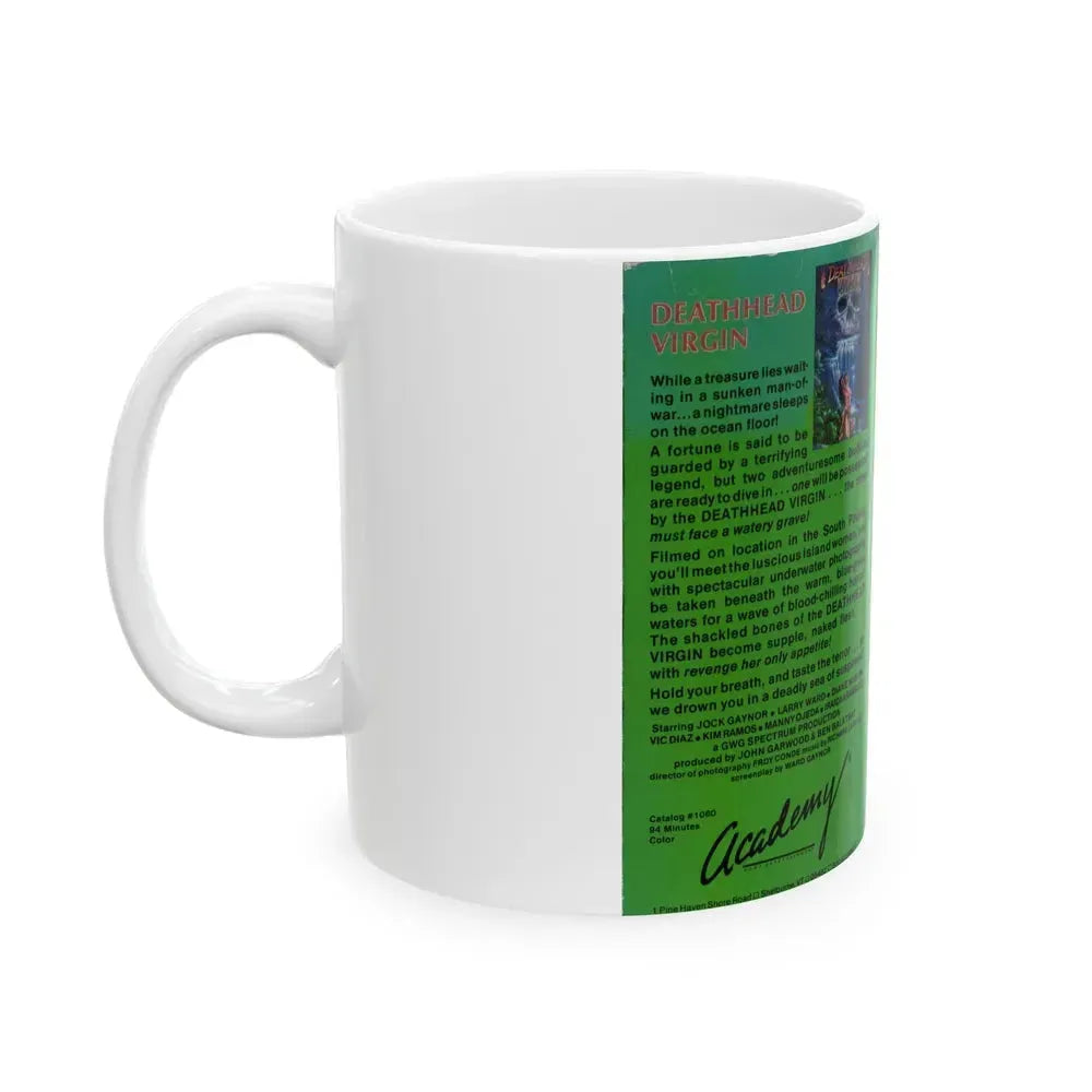 DEATH HEAD VIRGIN (VHS COVER) - White Coffee Mug - Go Mug Yourself