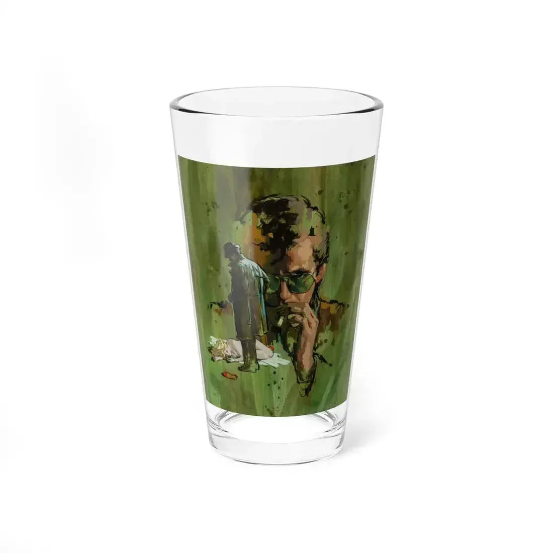 Death in Green, probable paperback cover - Pint Glass 16oz 16oz - Go Mug Yourself