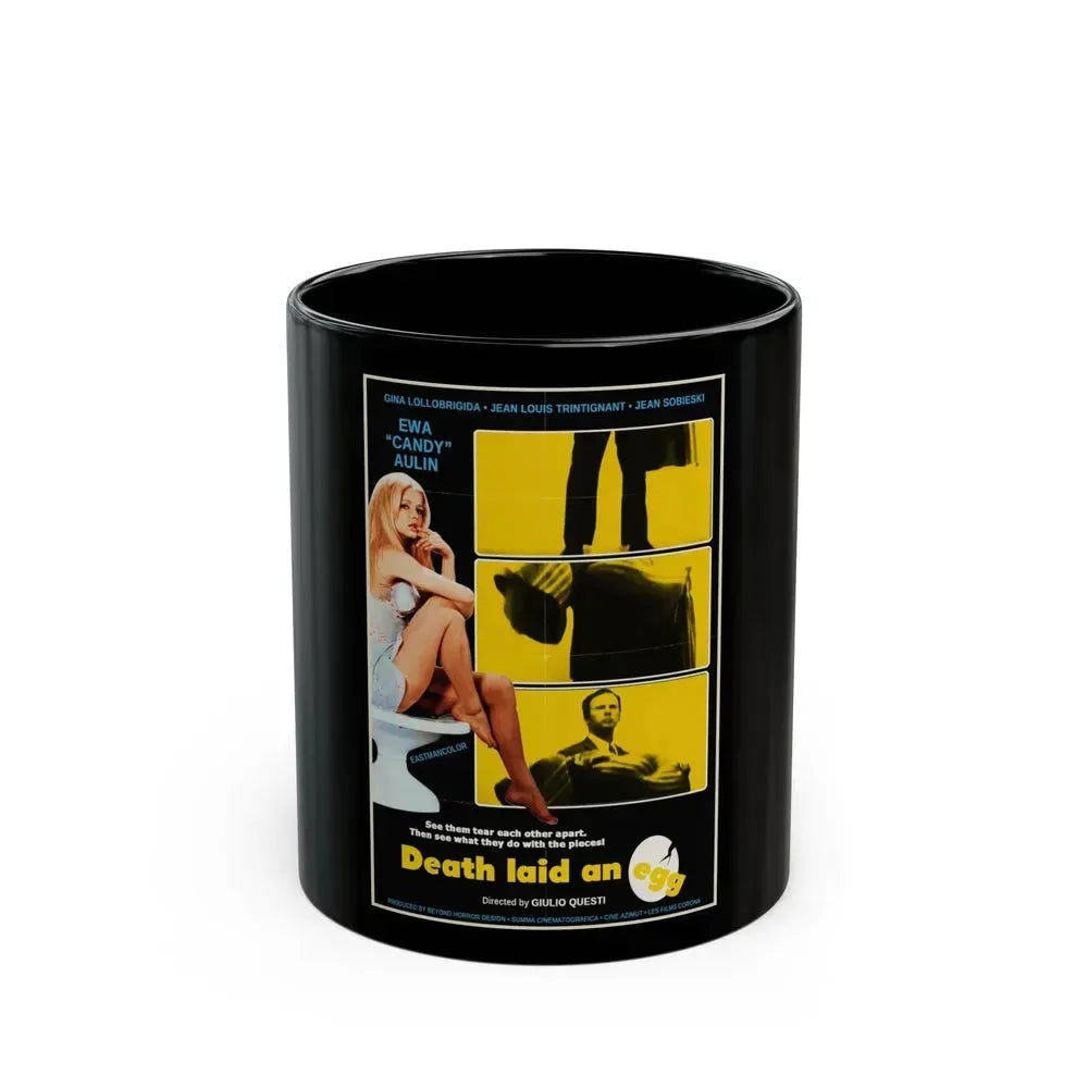 DEATH LAID AN EGG 1968 Movie Poster - Black Coffee Mug 11oz - Go Mug Yourself