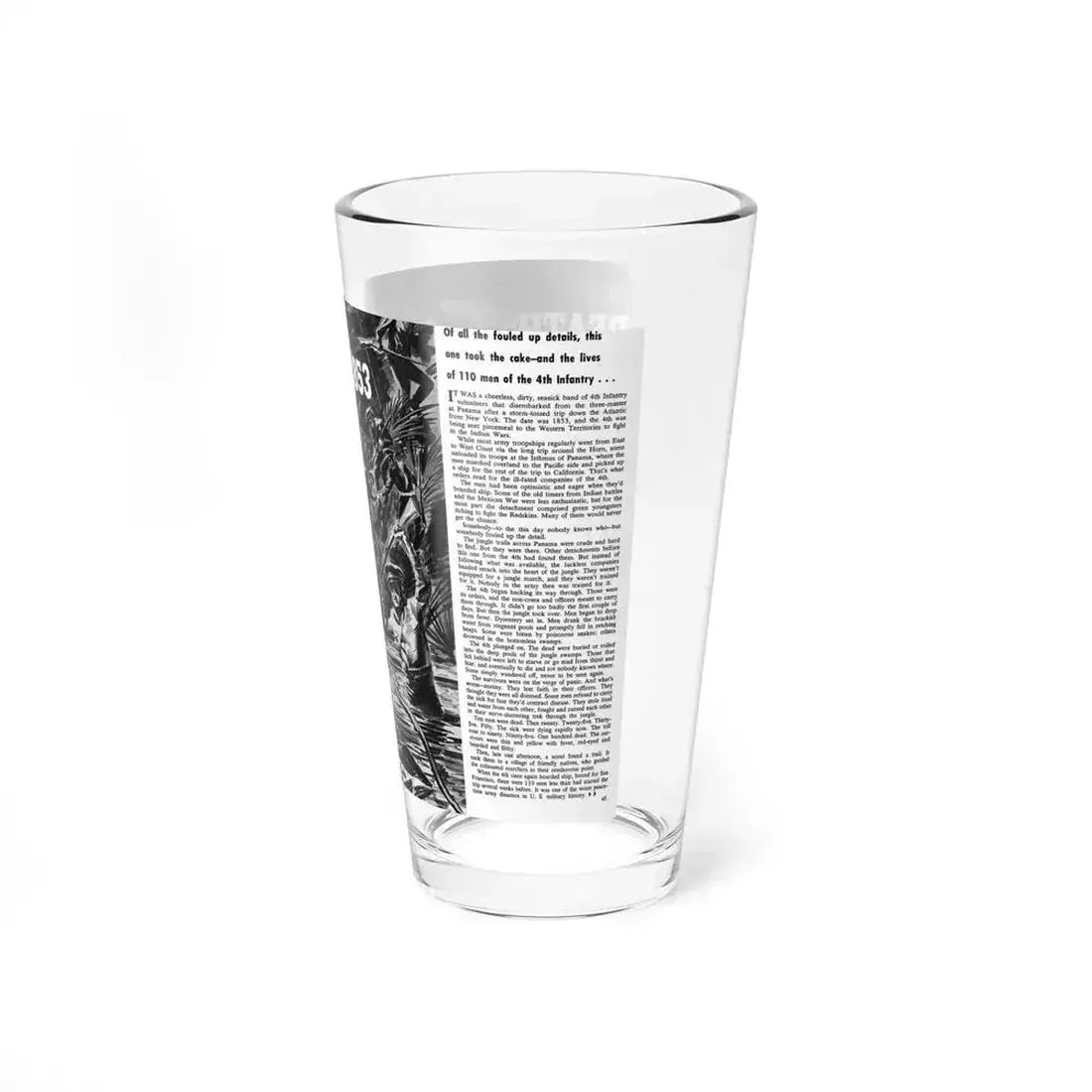 Death March - 1853, True War, July 1958 - Pint Glass 16oz - Go Mug Yourself