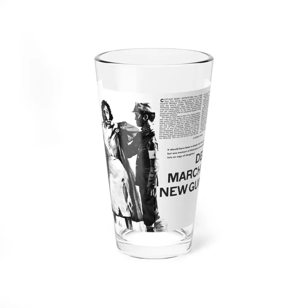 Death March In New Guinea, Man's Adventure, December 1964 - Pint Glass 16oz 16oz - Go Mug Yourself