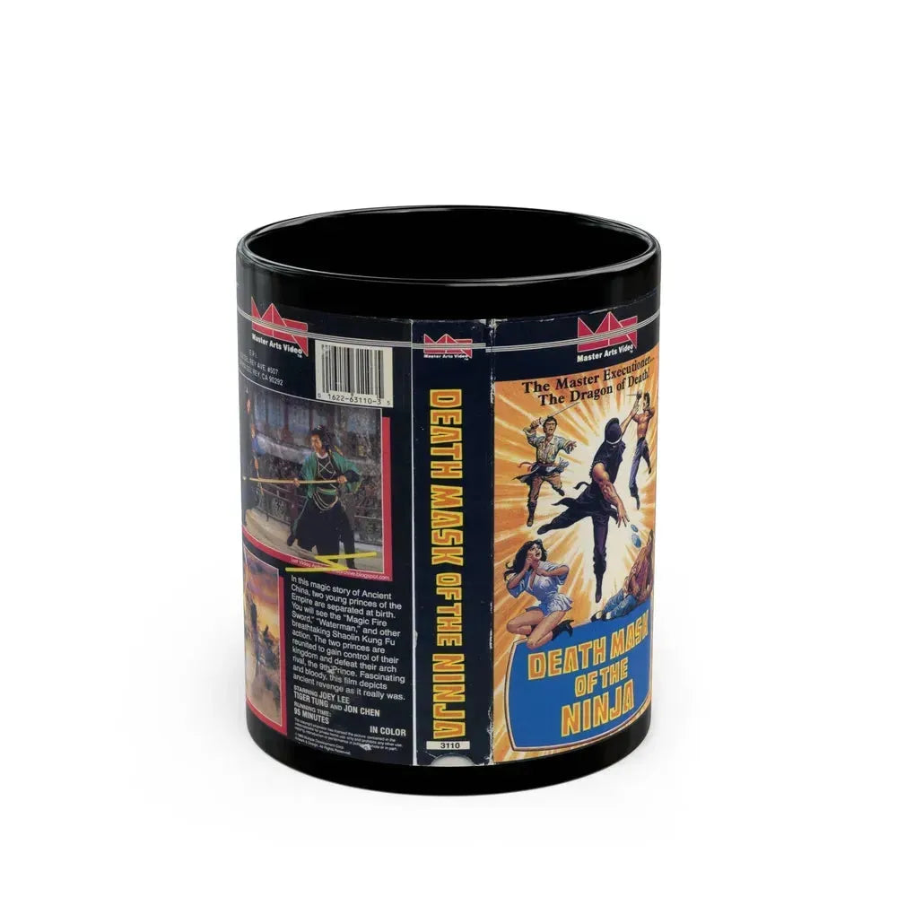 DEATH MASK OF THE NINJA (VHS COVER) - Black Coffee Mug 11oz - Go Mug Yourself