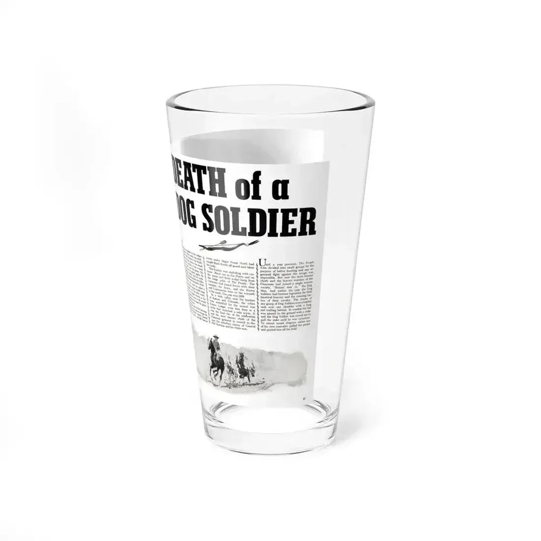 Death of a Dog Soldier, Valor magazine, November1968 - Pint Glass 16oz - Go Mug Yourself