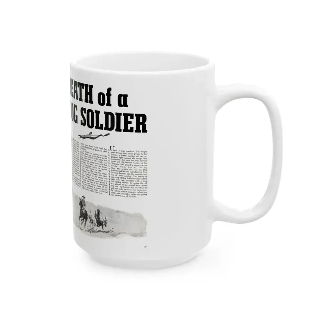 Death of a Dog Soldier, Valor magazine, November1968 - White Coffee Mug - Go Mug Yourself