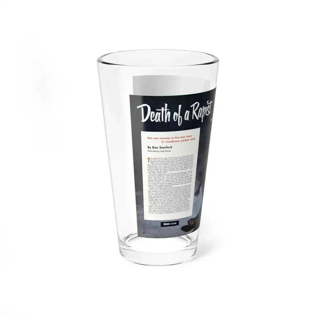 Death of a Rapist, Cavalier magazine, January 1953 - Pint Glass 16oz - Go Mug Yourself