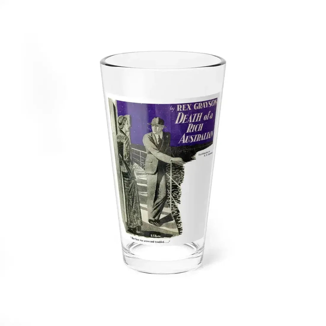 Death of a Rich Australian (1), The Australian Journal, July 1, 1937 - Pint Glass 16oz 16oz - Go Mug Yourself