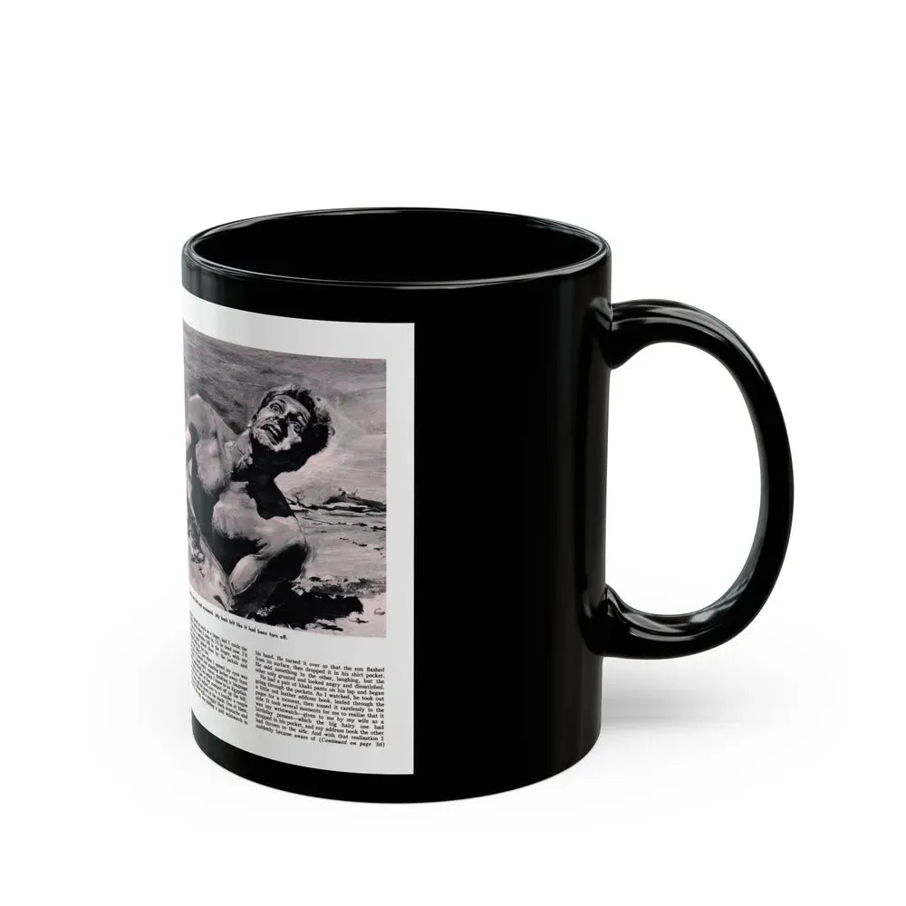 Death of an Israeli Patrol, Male magazine, September 1956 - Black Coffee Mug - Go Mug Yourself