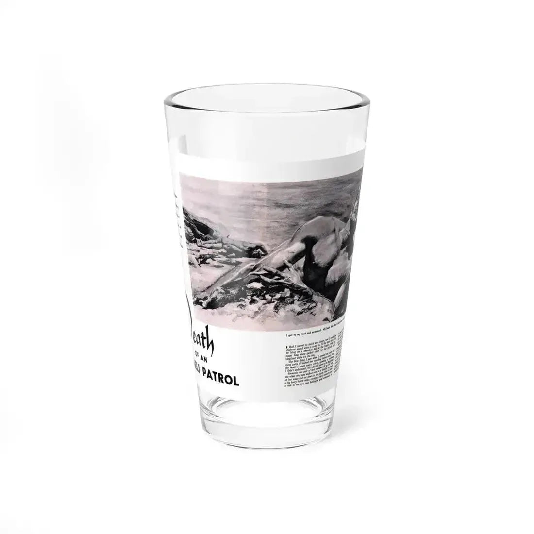Death of an Israeli Patrol, Male magazine, September 1956 - Pint Glass 16oz 16oz - Go Mug Yourself