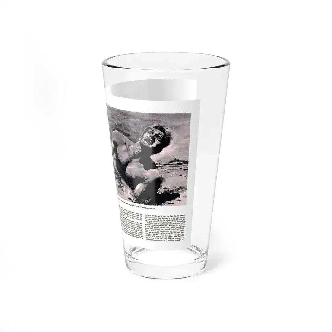 Death of an Israeli Patrol, Male magazine, September 1956 - Pint Glass 16oz - Go Mug Yourself