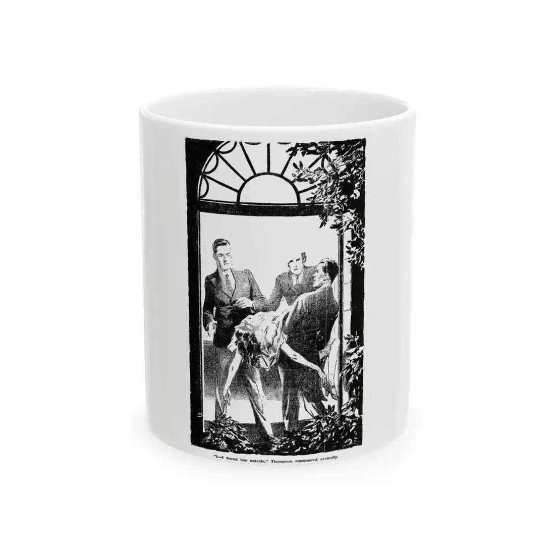 Death On The Doorstep, Blue Book Magazine, July 1940 - White Coffee Mug 11oz - Go Mug Yourself