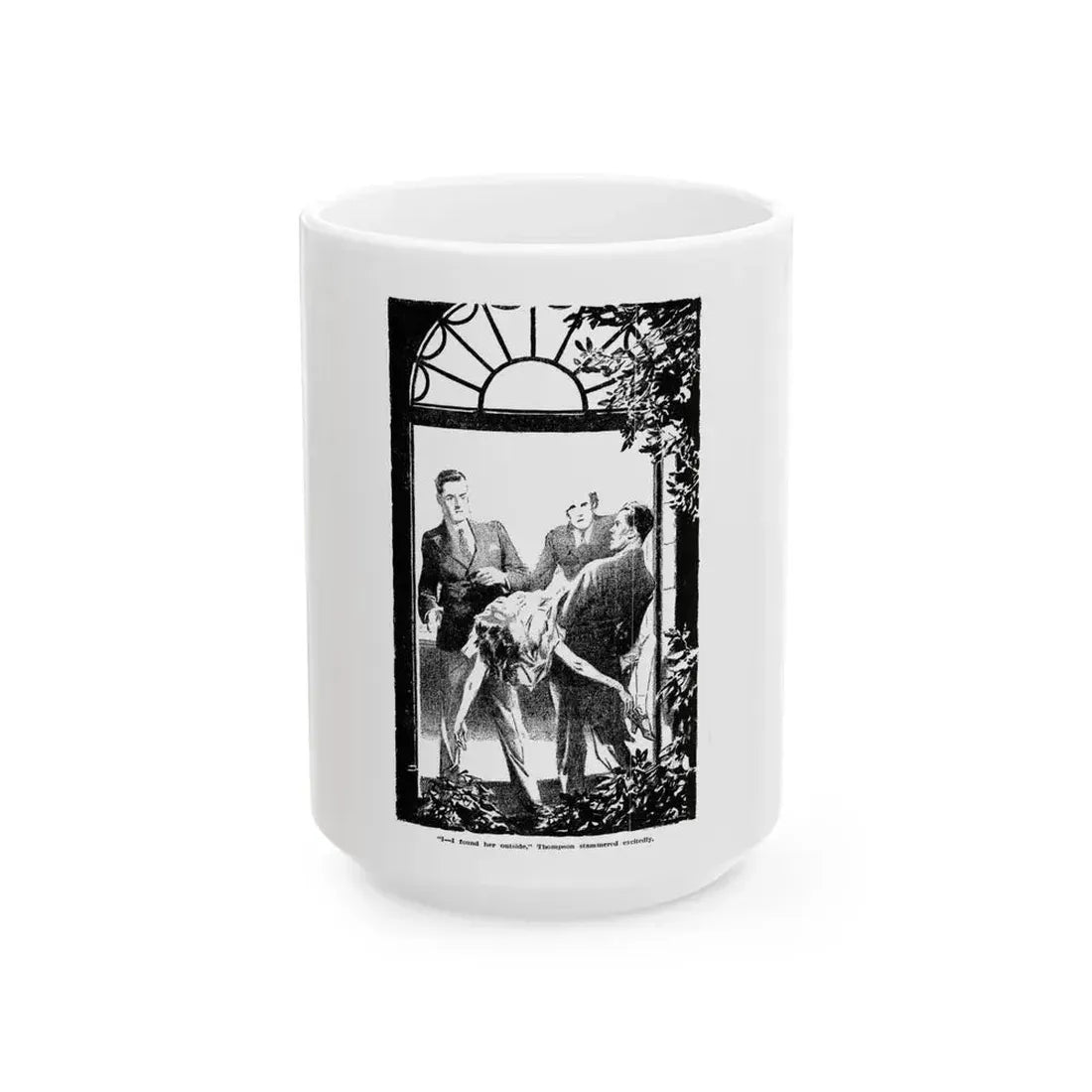 Death On The Doorstep, Blue Book Magazine, July 1940 - White Coffee Mug 15oz - Go Mug Yourself